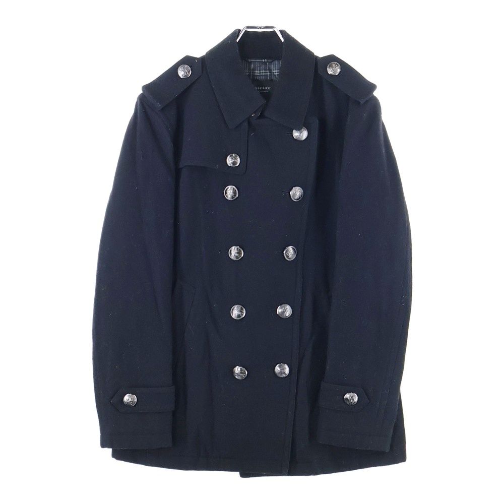 美品✨バーバリー ナポレオンコー ト　Pコート 銀ボタン キルティング カーキ バーバリー ナポレオンコー ト Pコート 銀ボタン キルティング 黒 L