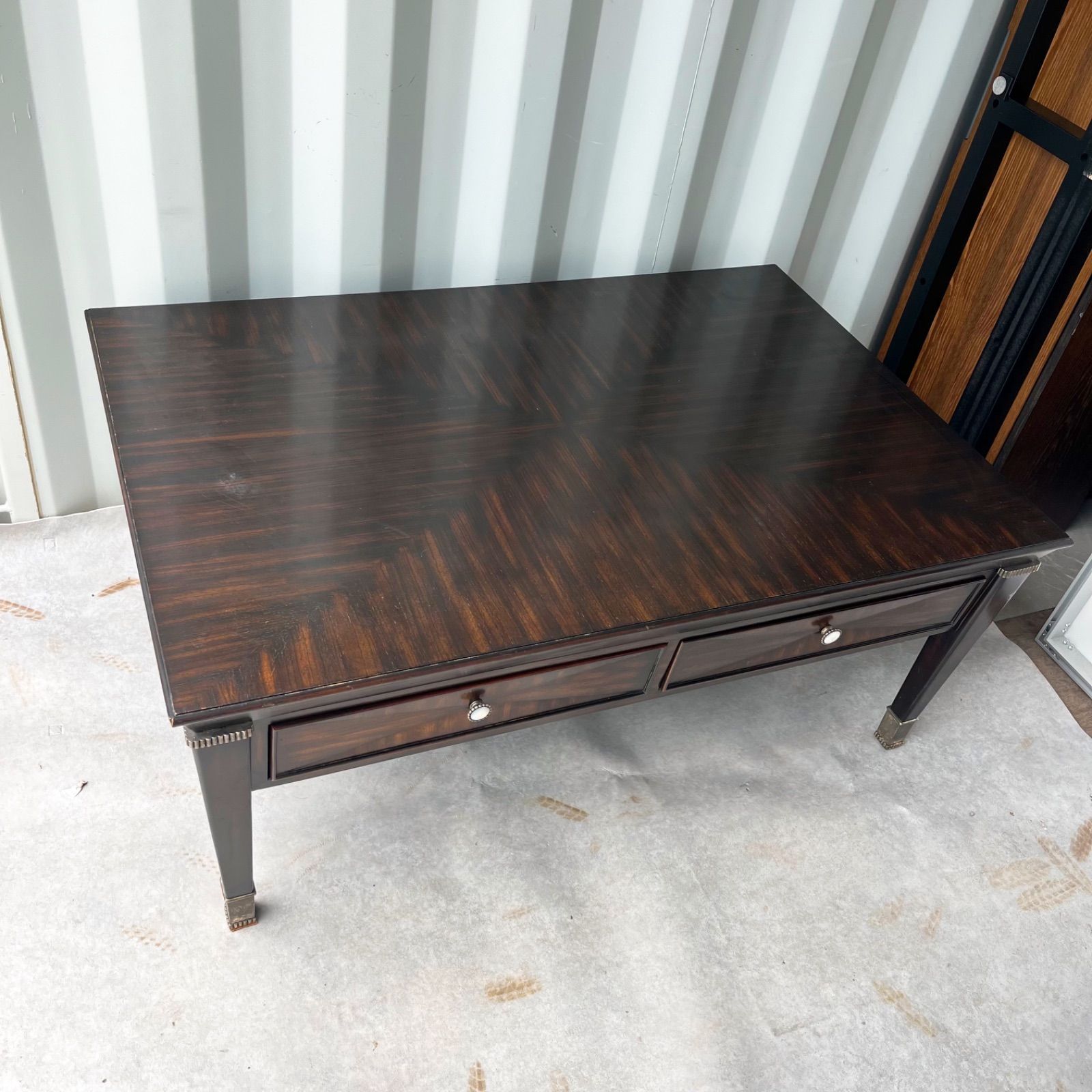 取付無料！メートランドスミス おしゃれアンティーク引き出し付きローテーブル✨ 取付無料！メートランドスミス おしゃれアンティーク引き出し付きロー