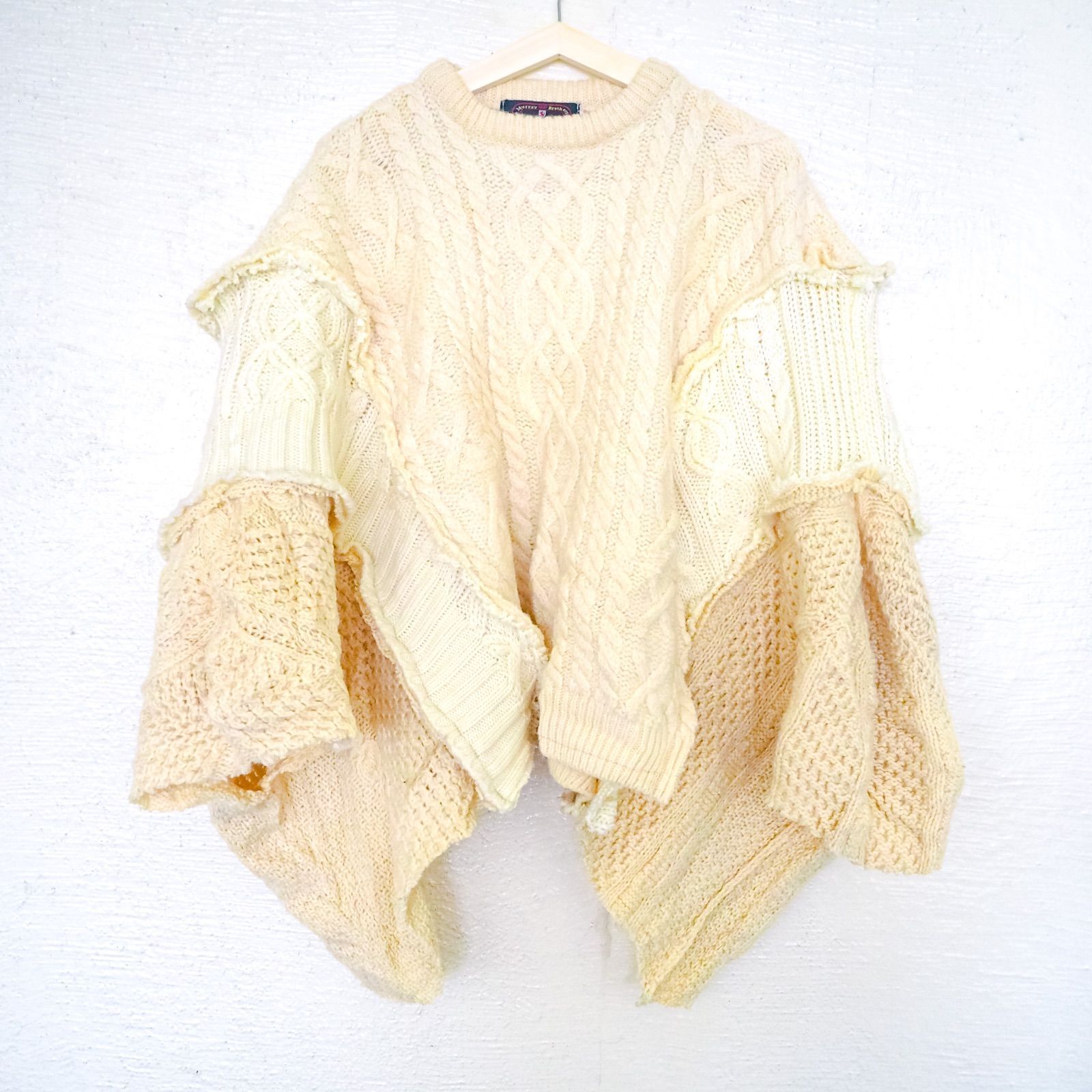 NH58【リメイク】 ニット ドッキング ニット ハンドメイド ボリューム 