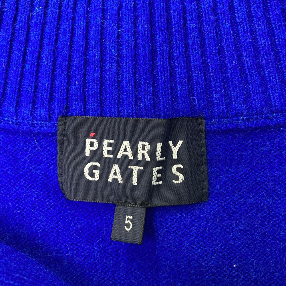 サイズ：5 PEARLY GATES パーリーゲイツ カシミヤ ニットジャケット