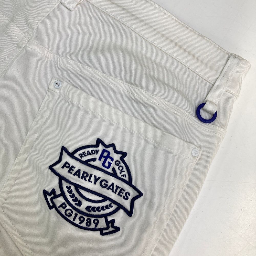 新品未使用タグ付　30周年モデル　パーリーゲイツ　パンツ　サイズ4 サイズ：4 PEARLY GATES パーリーゲイツ 30周年 パンツ ホワイト系