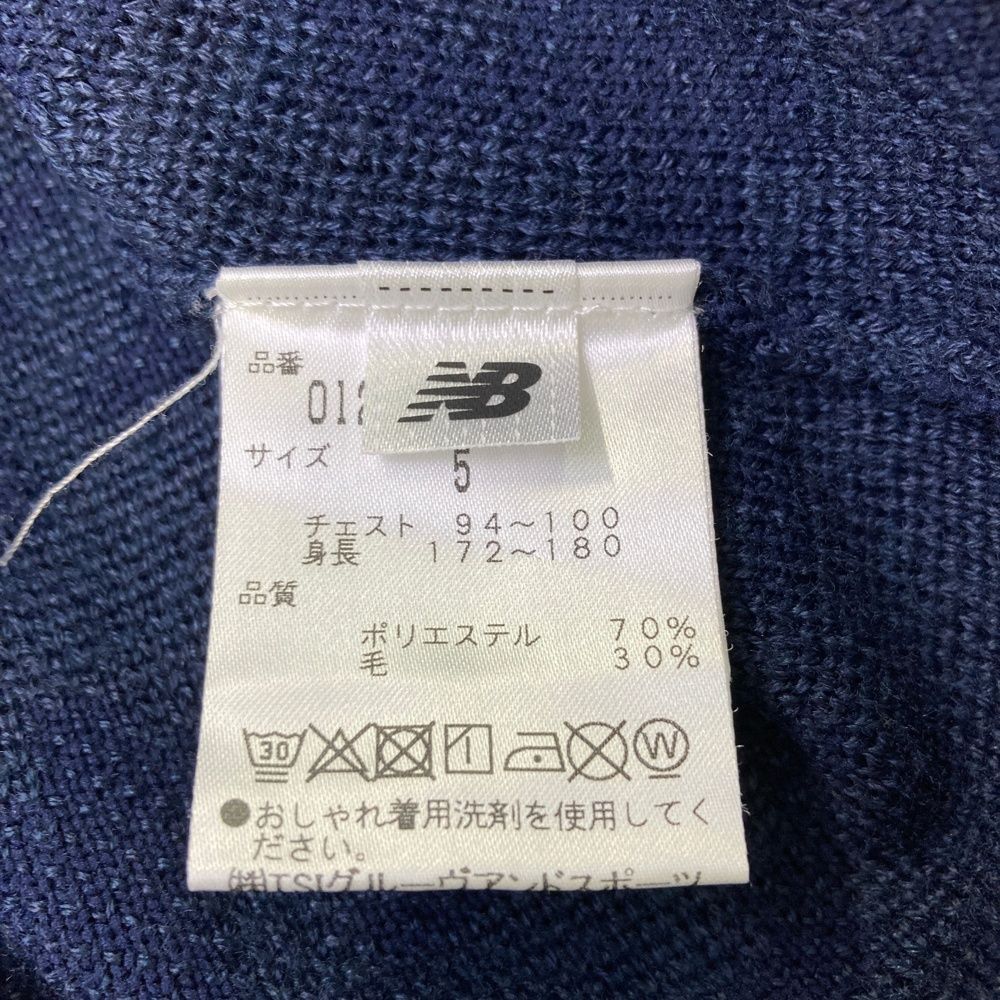 サイズ：5 NEW BALANCE GOLF ニューバランス ウール混 ニット セーター