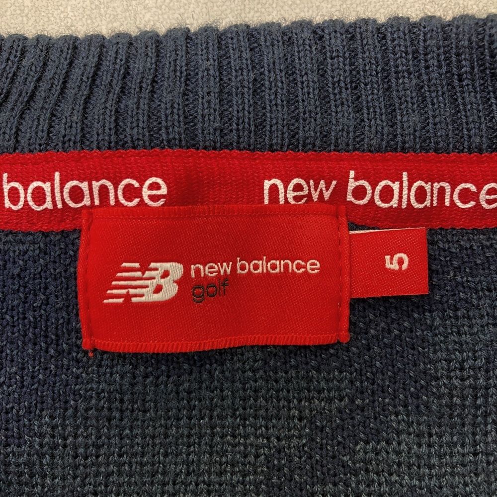 サイズ：5 NEW BALANCE GOLF ニューバランス ウール混 ニット セーター