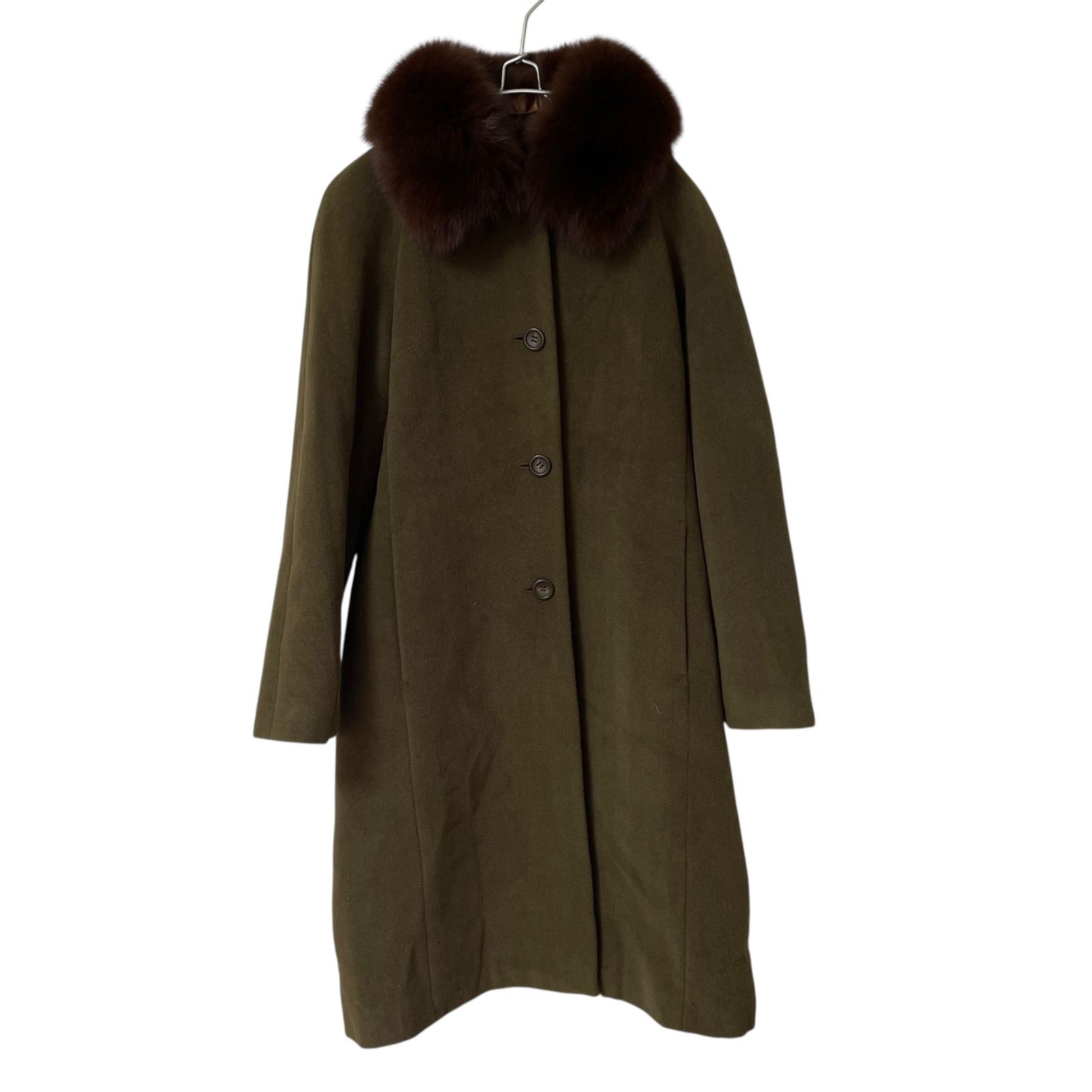 RE259【美品】Emchariot エンチャリオット ファー付ロングコート