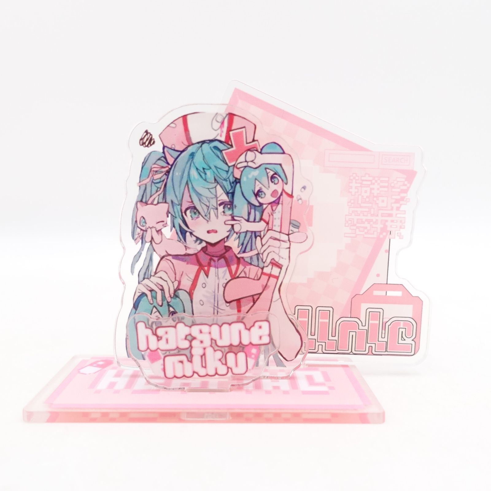 初音ミク アクリルスタンド ふかや ナース 初音ミク アクリルスタンド 医療系 ピンク ナース 病院 ミク アクスタ