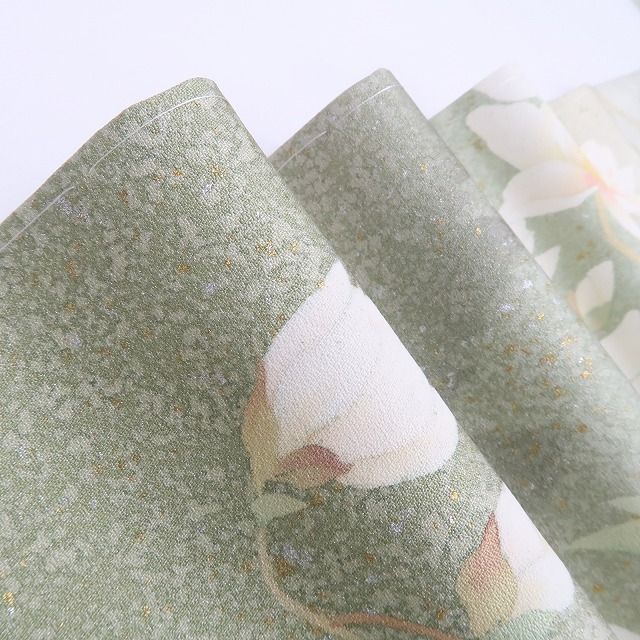 ❁tomihisa❁ 手描き友禅 二代目清次郎 落款 牡丹 着物 正絹 仕付け糸付 爽やかに映える牡丹の気品 訪問着 6743