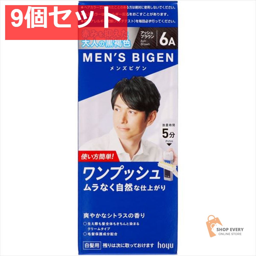 【大得価，HOT】 メンズビゲン ワンプッシュ6A 9個セット まとめ売り 白髪染め