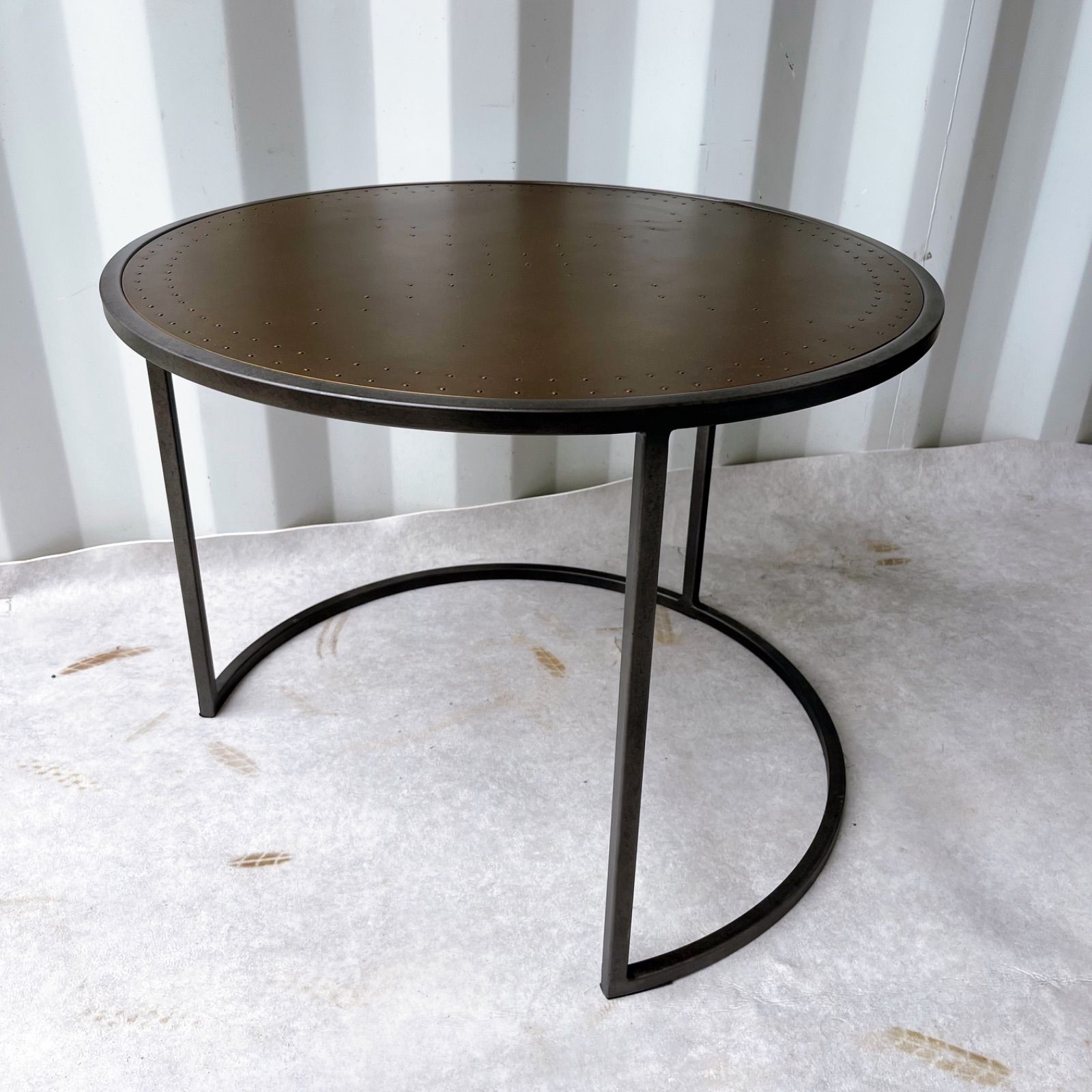 取付無料！関家具 ノットアンティークス エルマ 真鍮ラウンドサイドテーブル✨ 取付無料！関家具 ノットアンティークス エルマ 真鍮ラウンドサイド