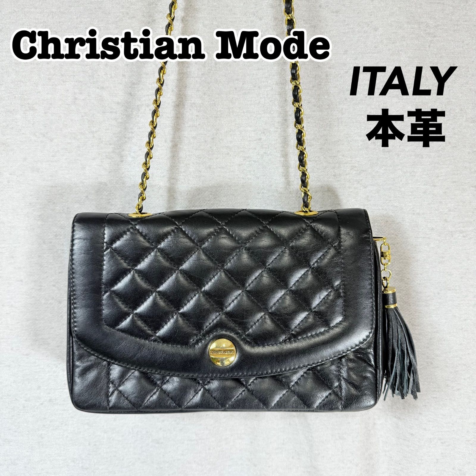 Christian Mode クリスチャンモード イタリア製 ブラック レザー 