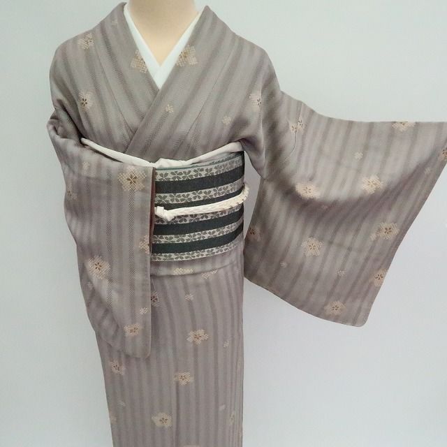 ✾まめ藤✾m2104 正絹 手縫い仕立て 小紋