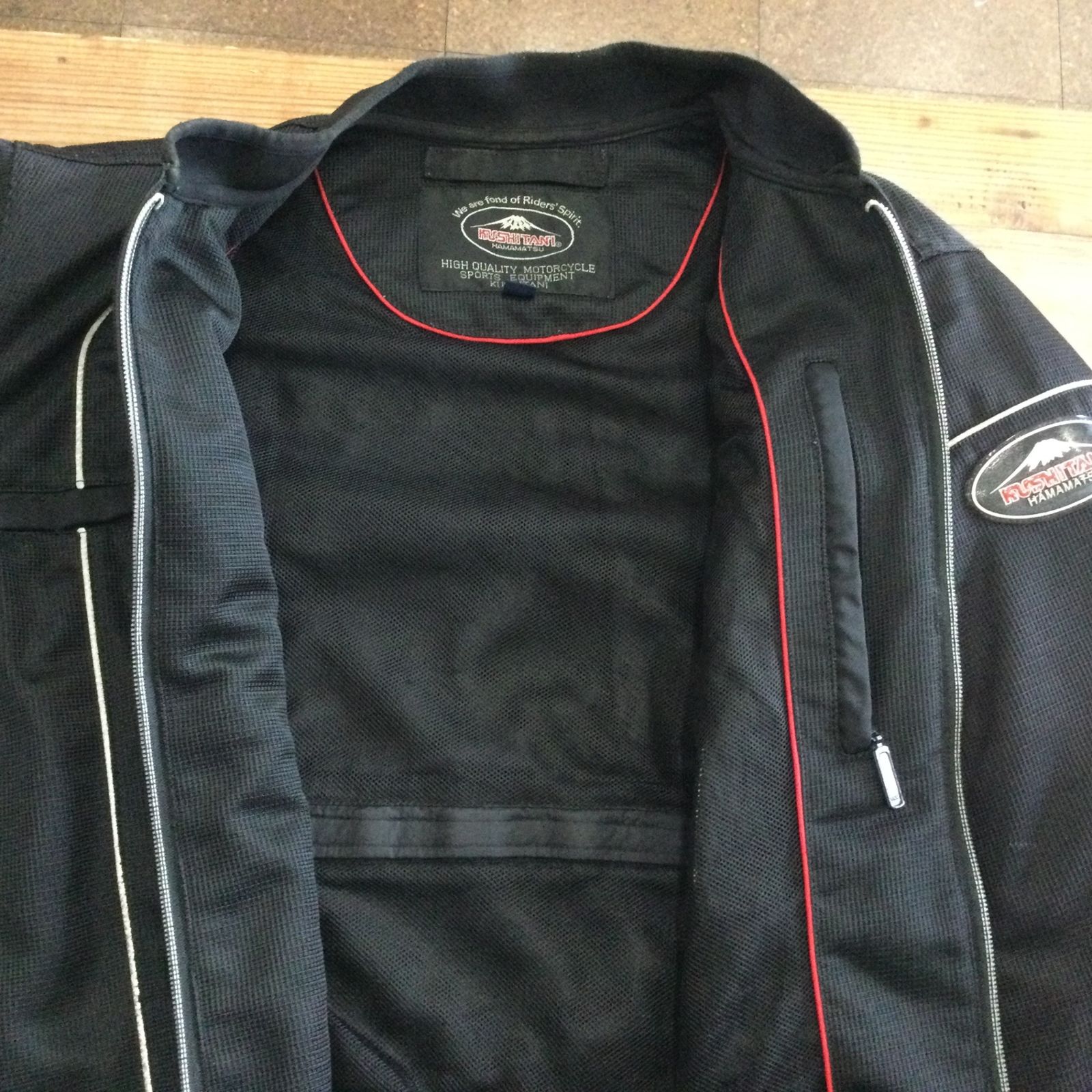 10408 KUSHITANI クシタニ メッシュジャケット K-20641-2005 Mサイズ ブラック系 ポリエステル バイクウェア ライディングジャケット