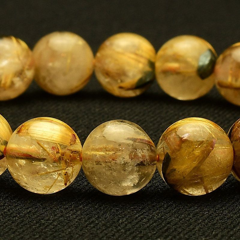 極上太陽放射ルチルクオーツブレスレット オーナー秘蔵] 太陽放射ルチルクォーツ ブレスレット 23.3mm #U0051