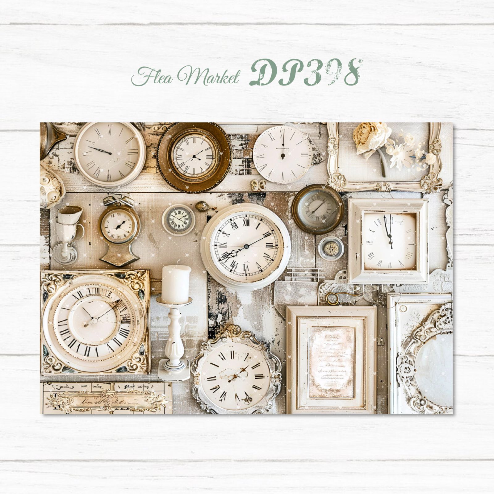 コラージュシート DP398】デザインペーパー ビンテージ フリーマーケット コラージュ