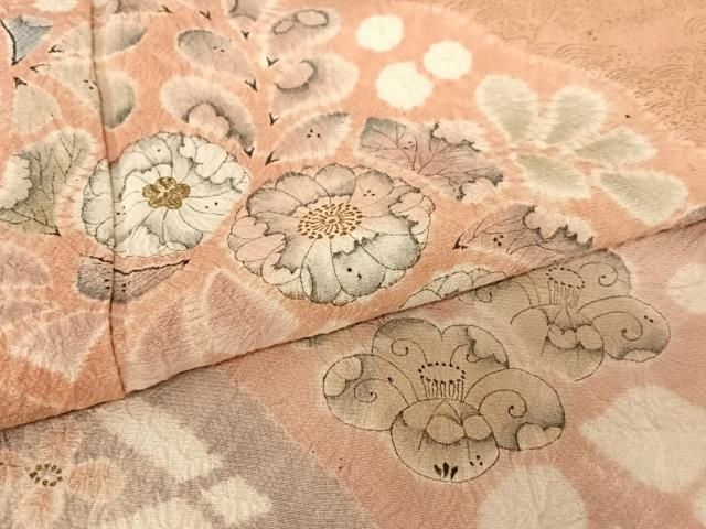 平和屋着物○十日町 名門 滝泰謹製 訪問着 辻が花 絞り 暈し染め 金彩