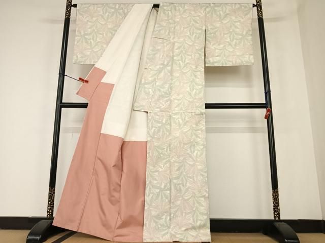 平和屋着物●本場大島紬　白大島　舞葉文　正絹　逸品　AABC0200zg 平和屋着物○本場大島紬 白大島 舞葉文 正絹 逸品 AABC0200zg - メルカリ