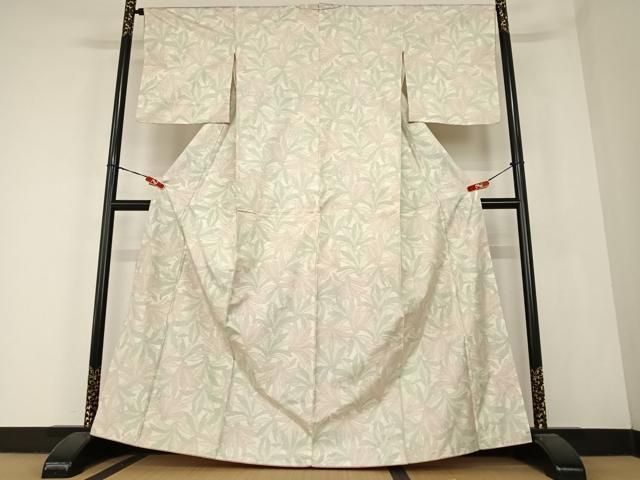 平和屋着物○本場大島紬 白大島 舞葉文 正絹 逸品 AABC0200zg - メルカリ