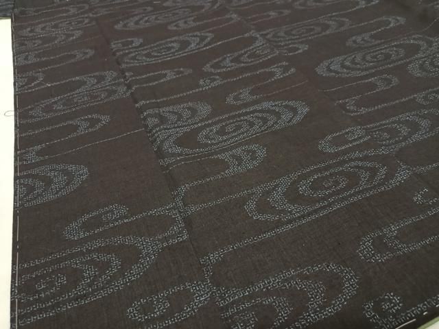 平和屋着物○本場結城紬 重要無形文化財 渦巻 正絹 逸品 未使用