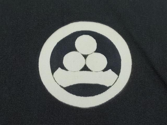 平和屋着物○男性 黒紋付 羽織セット 風景文 正絹 逸品 CAAY9588th  