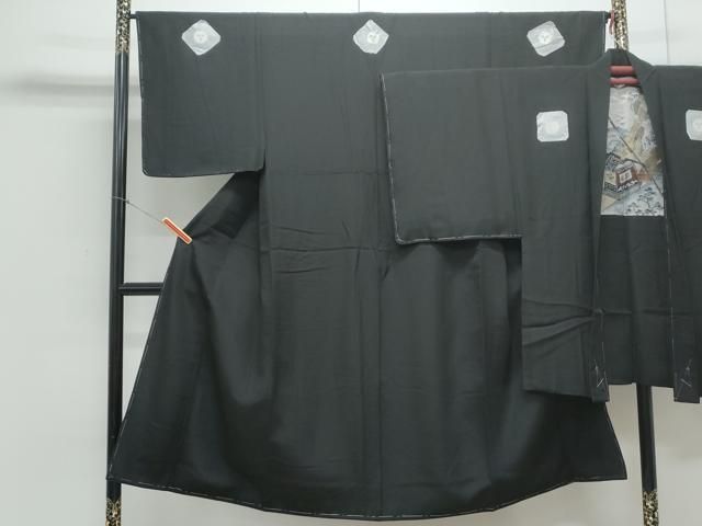 平和屋着物●男性　黒紋付　羽織セット　遠山文　正絹　逸品　未使用　CAAY9589th 平和屋着物○男性 黒紋付 羽織セット 遠山文 正絹 逸品 未使用