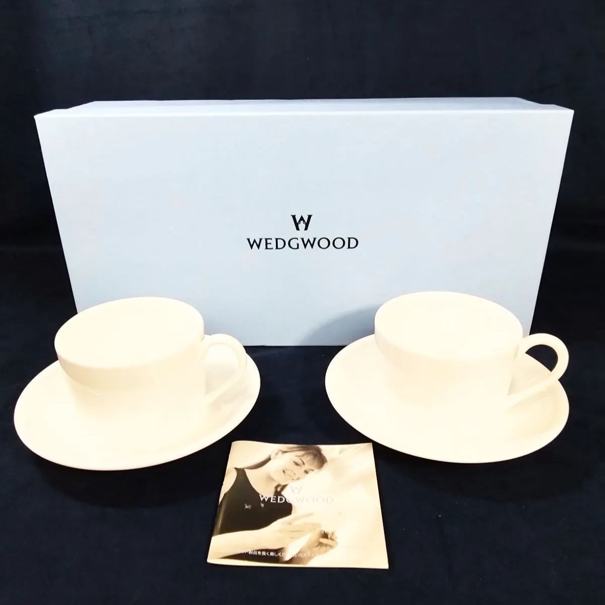 開封済み・未使用】WEDGWOOD コロシアム ペアカップ＆ソーサーセット 