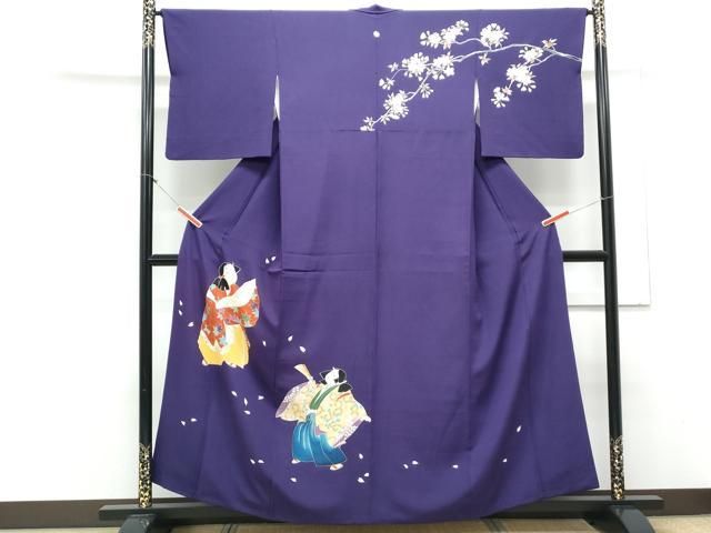 平和屋着物＊夏物 無地絵羽訪問着 絽 中国三大刺繍 汕頭