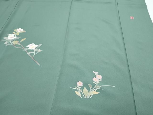 平和屋着物○訪問着 友禅 作家物 蛍暈し 草花文 正絹 逸品 CAAZ8811th