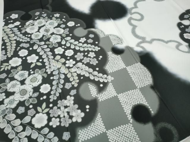 平和屋着物○訪問着 辻が花 大雪輪文 洗える着物 CAAZ2681ut - メルカリ