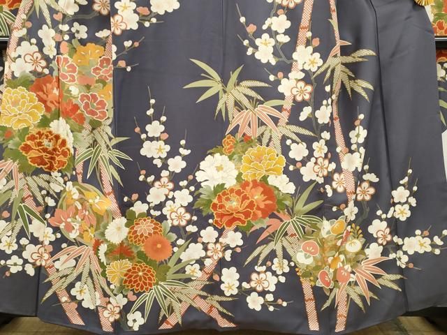平和屋着物●豪華振袖　総絞り　草花文　正絹　逸品　AABD4800ph 平和屋着物○豪華振袖 総絞り 草花文 正絹 逸品 AABD4800ph 平和屋着物
