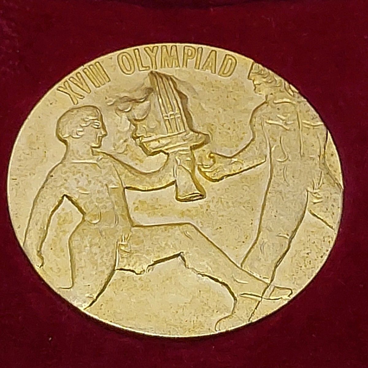 記念メダル 東京オリンピック 1964年 聖火の受け渡しデザイン ケース