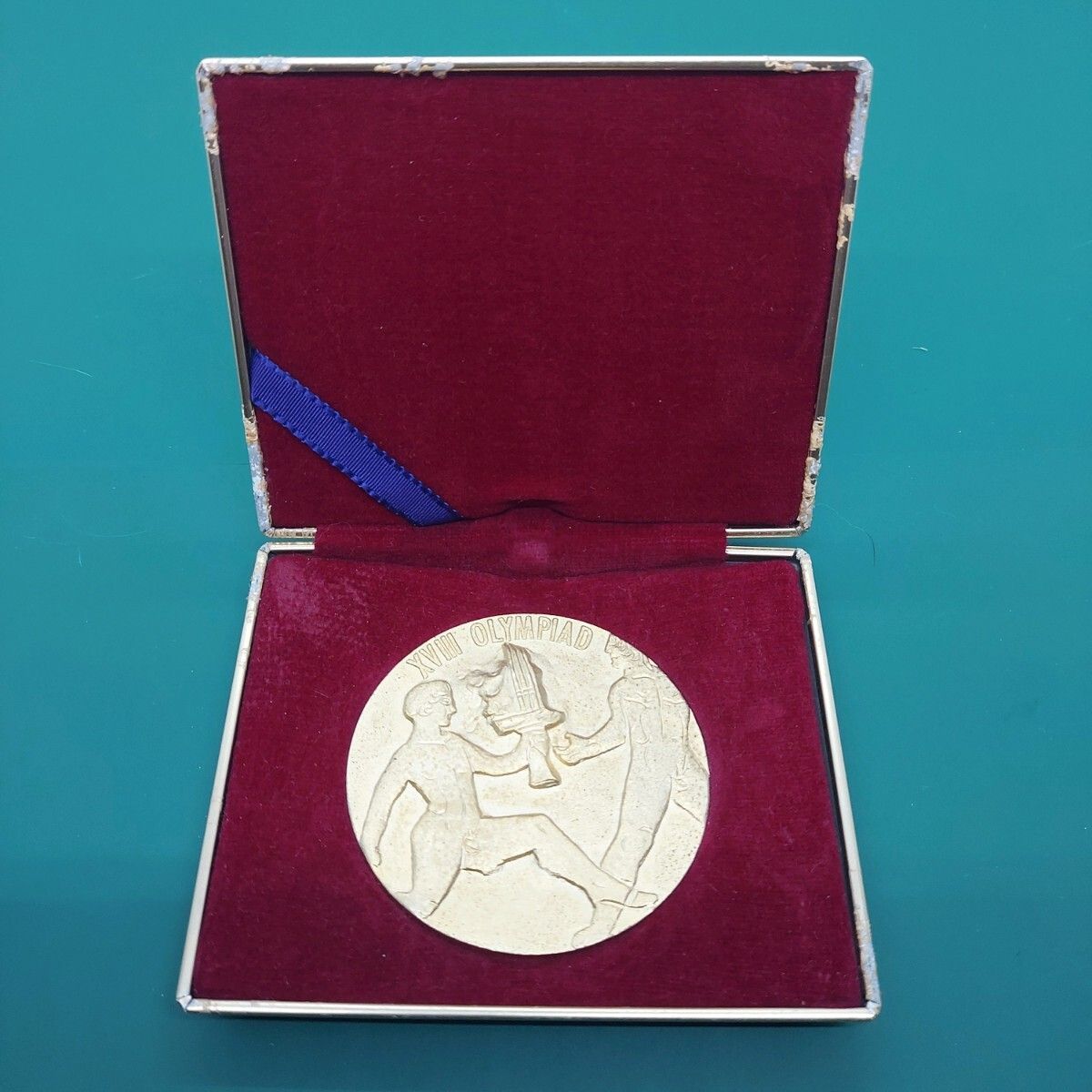 記念メダル 東京オリンピック 1964年 聖火の受け渡しデザイン ケース