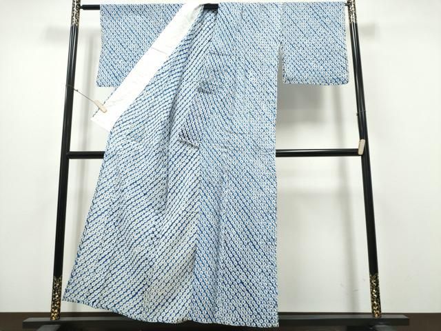 平和屋着物∴夏物 浴衣 有松鳴海絞り 蜘蛛絞り 綿 逸品 CAAY4781ng