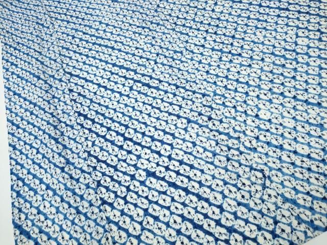 平和屋着物∴夏物　浴衣　有松鳴海絞り　蜘蛛絞り　綿　逸品　CAAY4781ng 平和屋着物∴夏物 浴衣 有松鳴海絞り 蜘蛛絞り 綿 逸品 CAAY4781ng