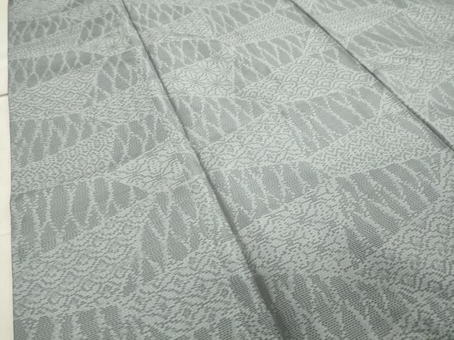 平和屋着物○本場大島紬 白大島 切嵌吉祥文 ほてい屋扱い 証紙付き