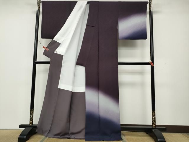 平和屋着物●訪問着　霞文　暈し染め　まるやま扱い　正絹　逸品　CAAZ2742ut 平和屋着物○訪問着 霞文 暈し染め まるやま扱い 正絹 逸品 CAAZ2742ut