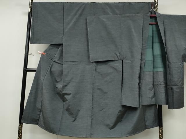 平和屋着物●男性　紬　アンサンブル　鉛色　正絹　逸品　未使用　CAAZ2752ut 平和屋着物○男性 紬 アンサンブル 鉛色 正絹 逸品 未使用 CAAZ2752ut