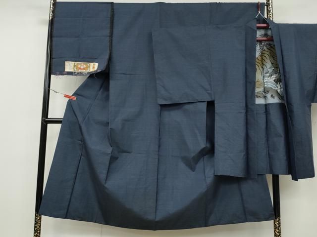 平和屋着物○男性 本場大島紬 アンサンブル 吉祥文 富山織物謹製 証紙  