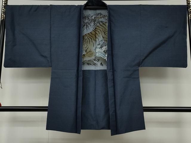 平和屋着物○男性 本場大島紬 アンサンブル 吉祥文 富山織物謹製 証紙  