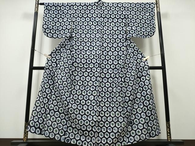 平和屋着物∴夏物 浴衣 有松鳴海絞り 吉祥丸文 綿 逸品 CABA0412ng