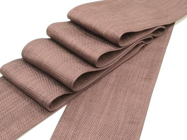 平和屋着物○男性 爪掻き本綴れ 角帯 鉄御納戸色 正絹 逸品 CABA0987hy