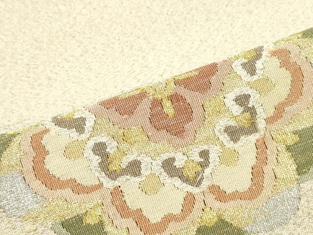 平和屋着物○爪掻き本綴れ 八寸名古屋帯 正倉院更紗花唐草文 金銀糸