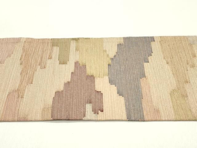 平和屋着物○俵屋 人間国宝 喜多川平朗 有職織物 九寸名古屋帯 霞文 金