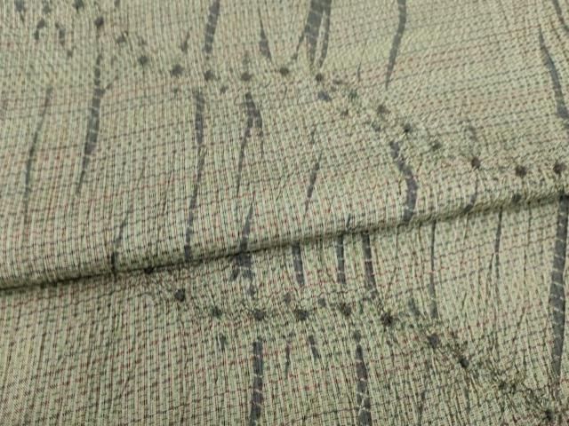 平和屋着物○名門 藤娘きぬたや・大島絞り 小紋 井田織物謹製 証紙付き