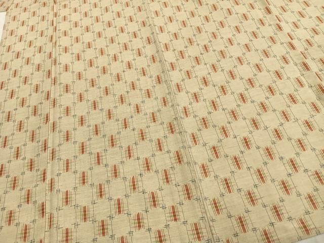 平和屋着物▽上質な紬 単衣 井桁絣 正絹 逸品 AABC3922fy - メルカリ