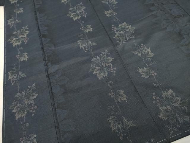 平和屋着物○本場大島紬 葡萄唐草間道 株式会社大山 やまと誂製 証紙