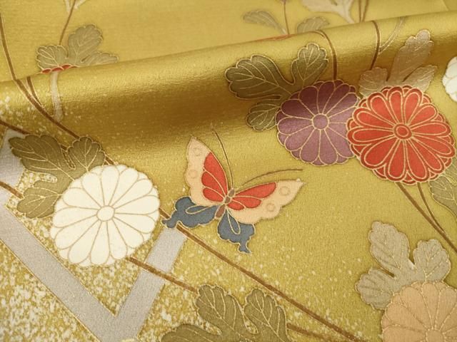 平和屋着物●訪問着　花蝶文　金彩　正絹　逸品　AABC8143ck 平和屋着物○訪問着 花蝶文 金彩 正絹 逸品 AABC8143ck - メルカリ