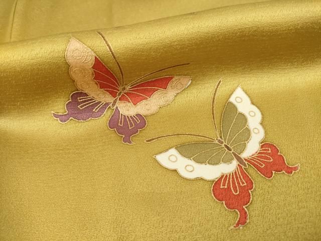 平和屋着物○訪問着 花蝶文 金彩 正絹 逸品 AABC8143ck 平和屋着物