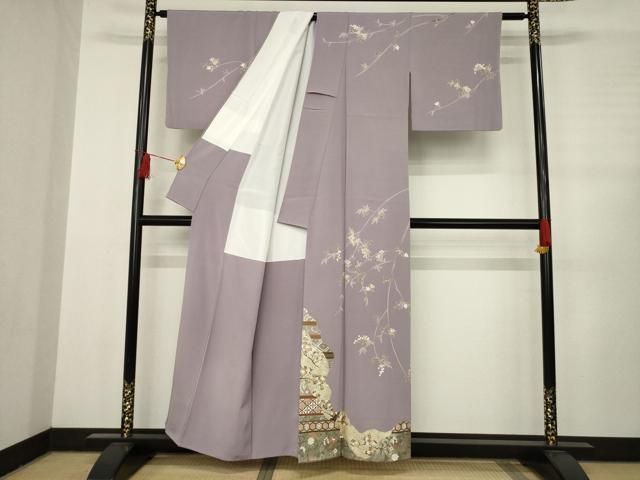 平和屋着物○訪問着 枝垂れ道長吉祥文 金彩 正絹 逸品 AABC8152ck