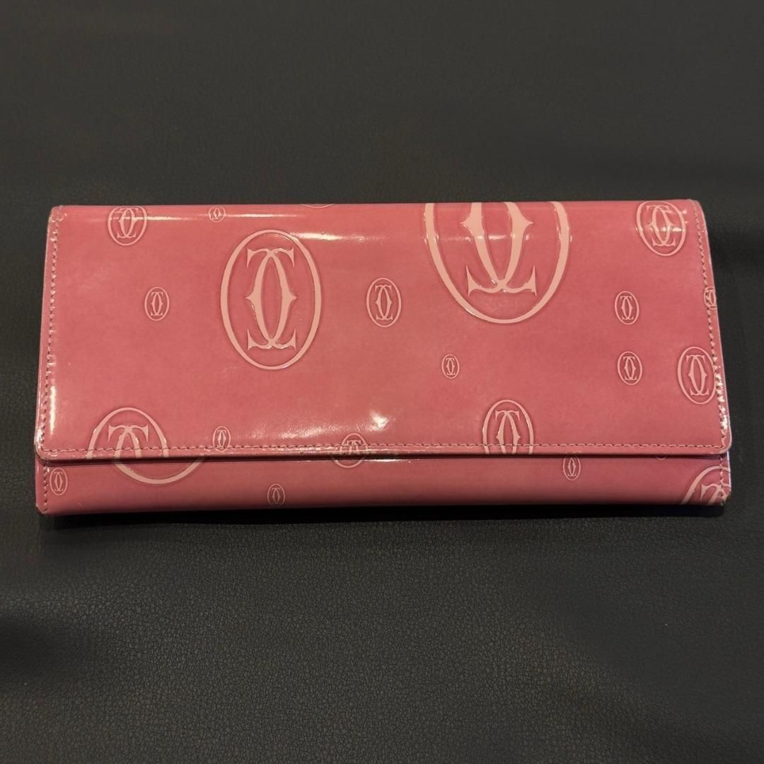 Cartier』カルティエ ロゴエンボス柄エナメルロングウォレット - メルカリ