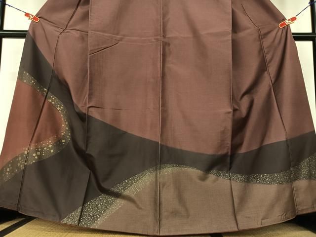 平和屋着物○本場染大島紬 訪問着 箔散らし 金彩 正絹 逸品 AABC4882zg