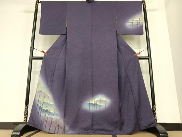 平和屋着物○訪問着 遠山重ね風景文 暈し染め ほていや扱い 正絹